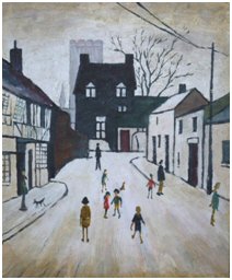 ‘A Street in Northleach’ by L. S. Lowry 1947
