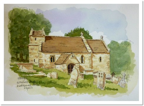 A Painting of St.Michaels, Duntisbourne Rouse