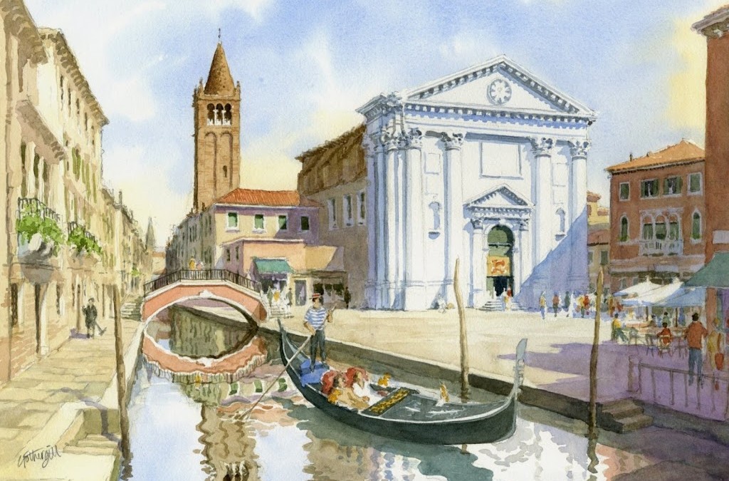 Painting of the Week! Campo San Barnaba, Venice