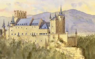 Time lapse Painting demo of the Alcazar Castle in Segovia