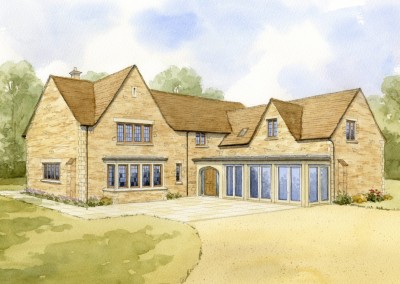 Proposed new house in Cotswold stone