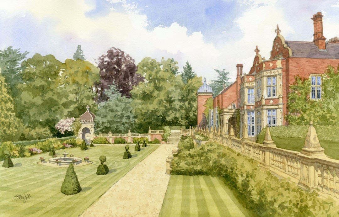 Tylney Hall, Hampshire showing lower terrace