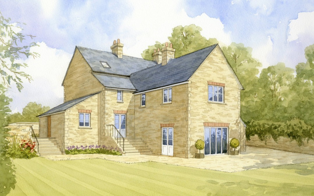 Artist’s impression of new stone house