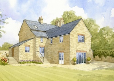 Artist’s impression of new stone house