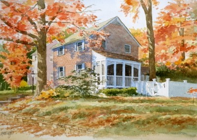 House in New England in the Autumn