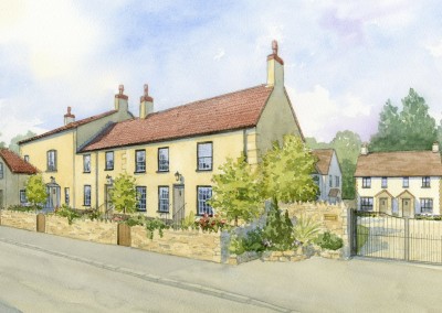 Artists impression of Pub conversion to residential housing