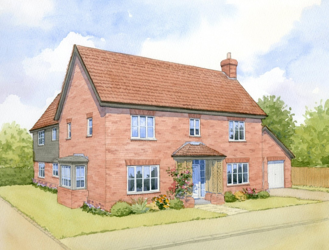 Artists impression of four-bedroom detached house type