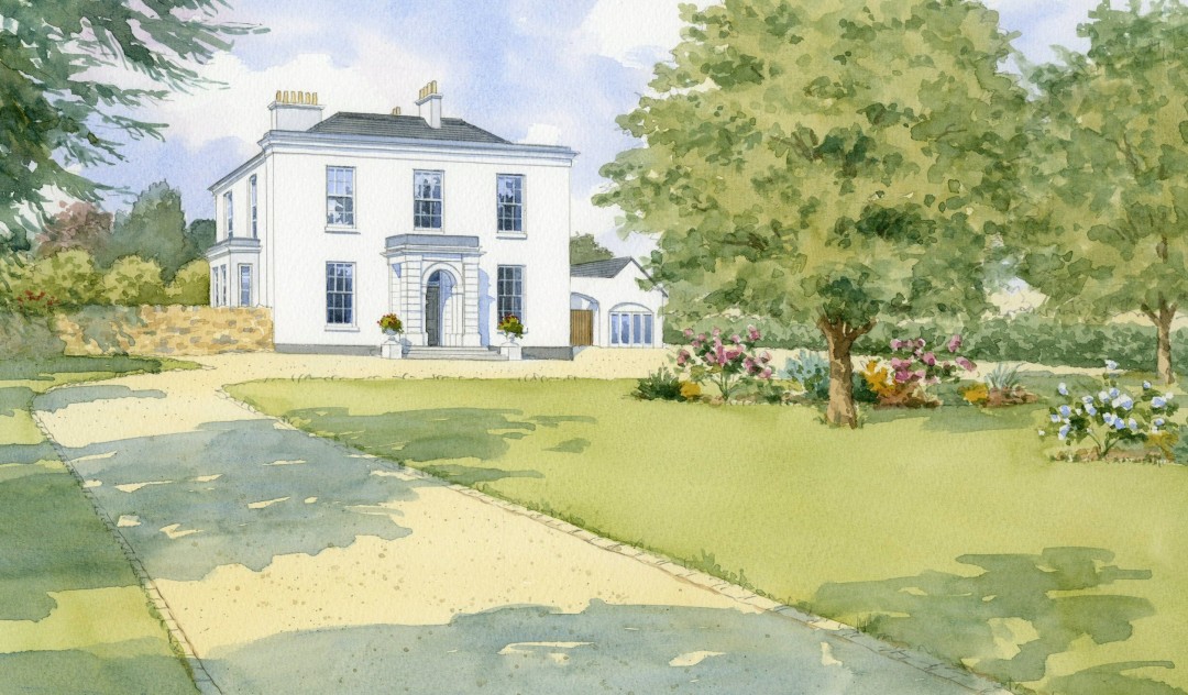 Artists impression of Country House conversion to apartments