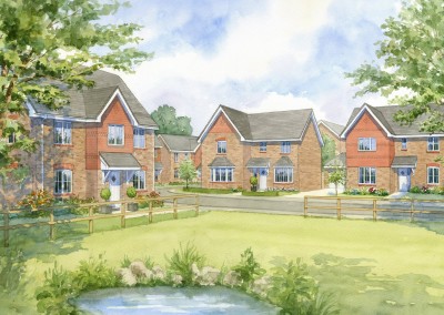 Proposed new build house types in Village setting