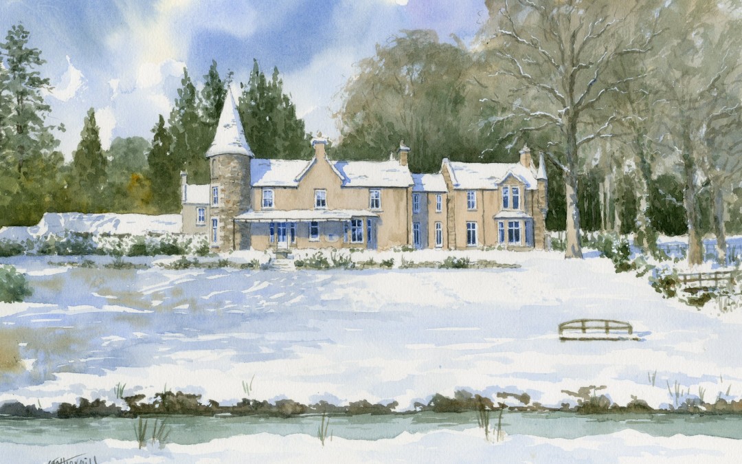 House portrait in snow