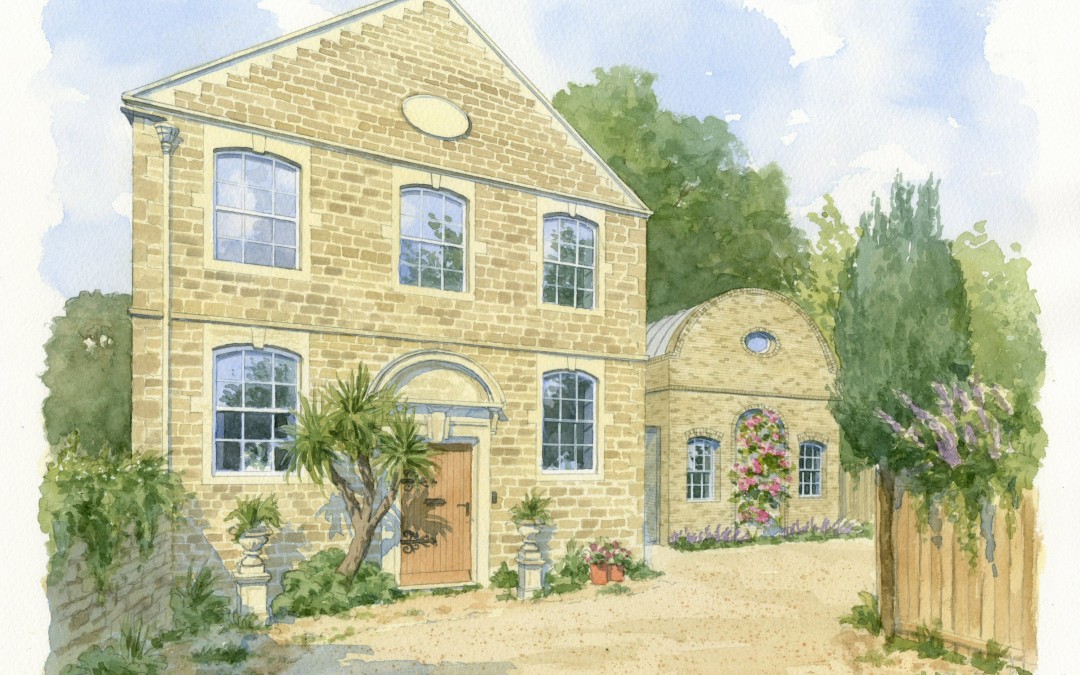 Stone Chapel Architectural illustration